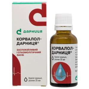 Corvalol Darnytsia drops, oral solution, bottle of 25 ml